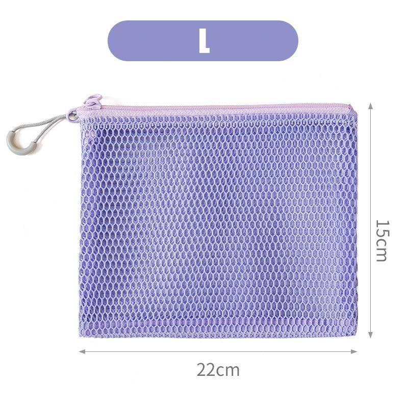 Bunte Netztasche mit doppeltem Reißverschluss, doppellagiges tragbares Münzfach, quadratisches Netz-Münzfach, Reiseaufbewahrungs-Tragetasche