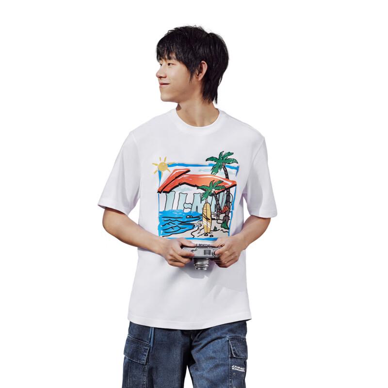 LI-NING Men s Short Sleeve Round Neck Casual Sports T-Shirt 2XL