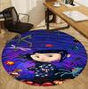 Coraline Pattern Round Rug, Indoor/Outdoor Mat, for Picnic, Gameroom, Bedroom, Office, Living Room, Home Decor Carpet, Birthday Gift