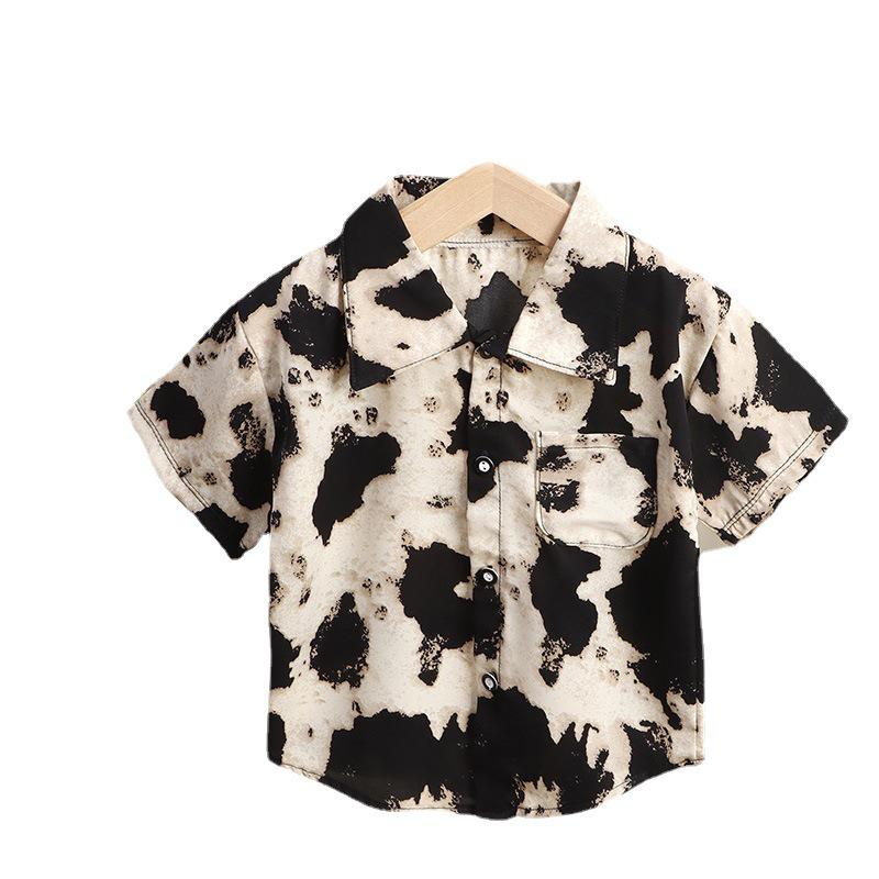 Children's Short Sleeve Summer Shirt – Hong Kong Style Casual Boys' Top