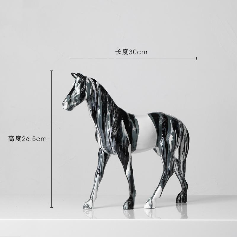 Large Luxury Horse Figurine Modern Creative Home Decor for Living Room TV Cabinet Entryway Elegant Housewarming Gift