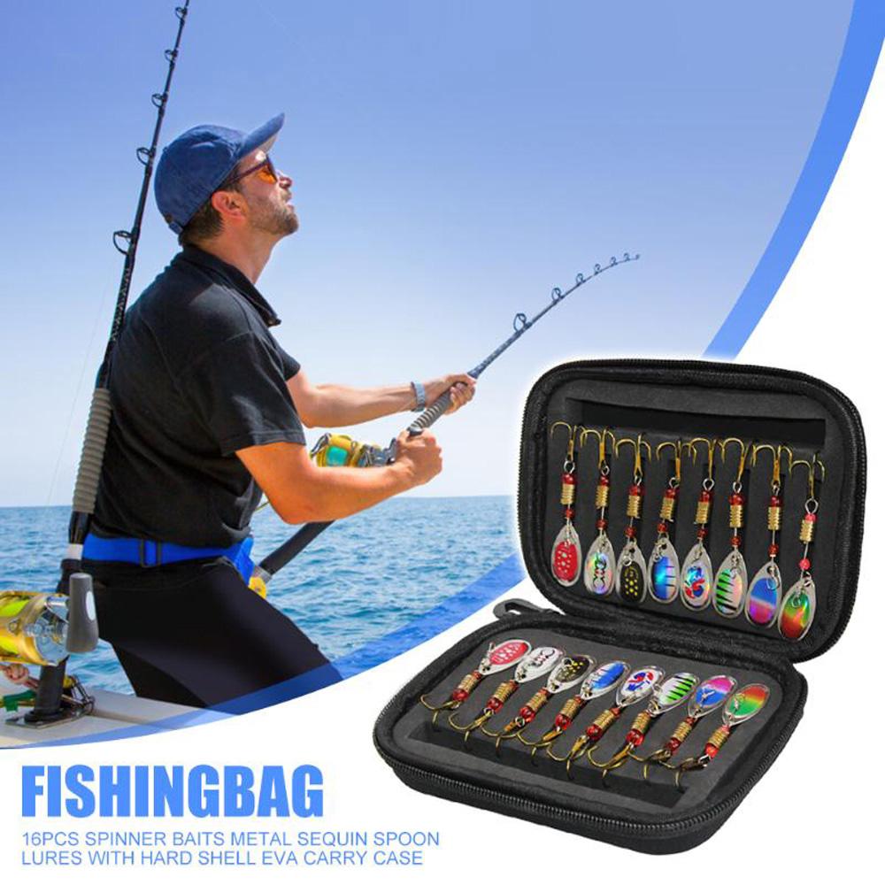 Fishing Lures Bag Wallet Case with Hard EVA Foam Box Wrap Spinner Container Bait Fly Fish Hook Pouch Storager Outdoor Enthusiast