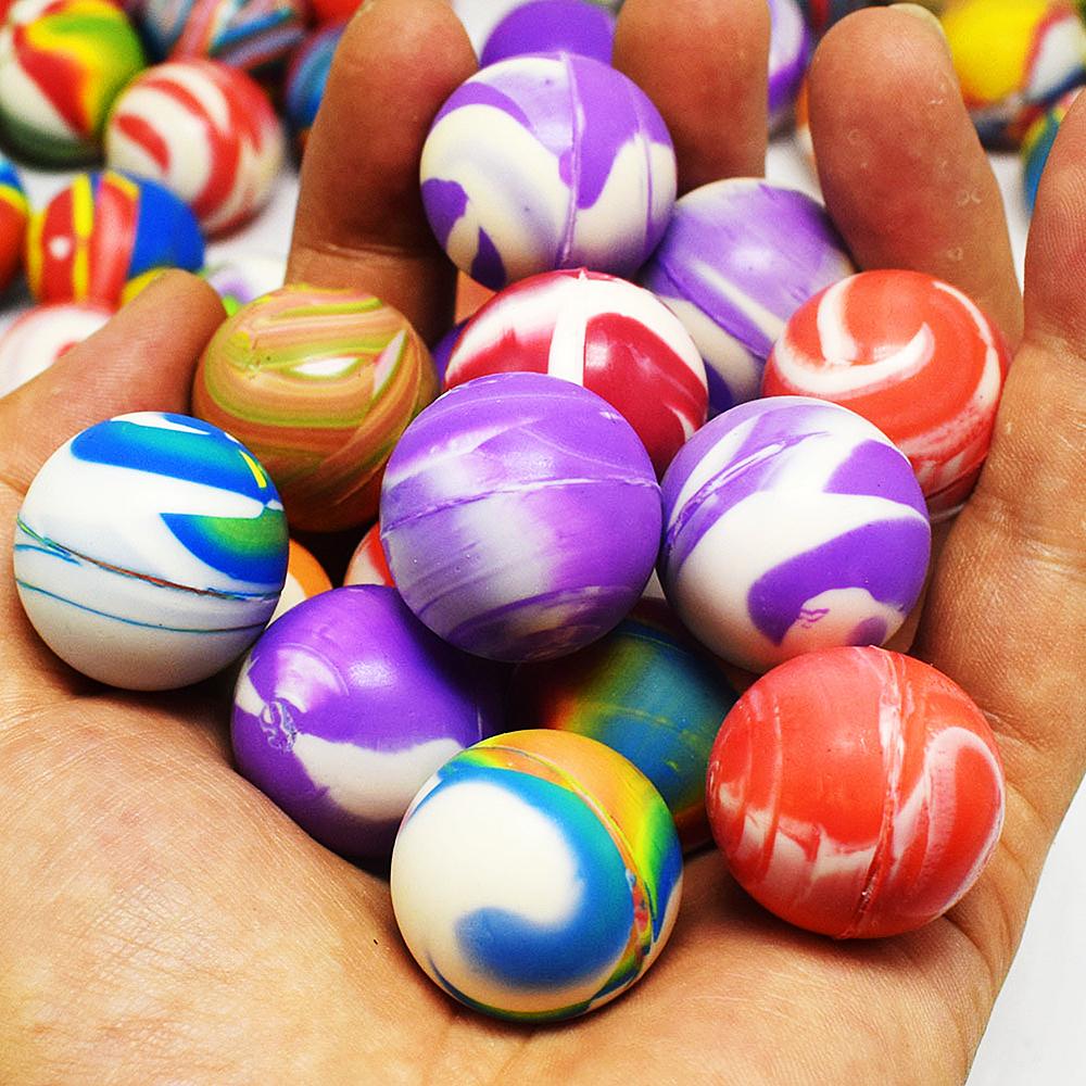 10Pcs 25mm Outdoor Bounce Ball Game Kids Party Toys Birthday Gift Giveaway Pinata Filler Halloween Christmas Carnival Party Gift