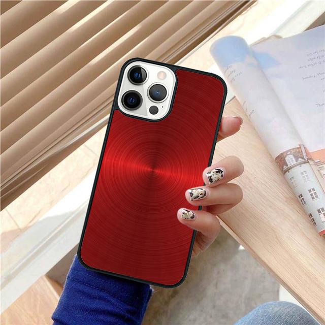 Brushed Metal Texture Steel Print Phone Case Cover For iPhone 17 Air 15 16 14 13 12 Pro Max 11 Pro Max Plus Coque