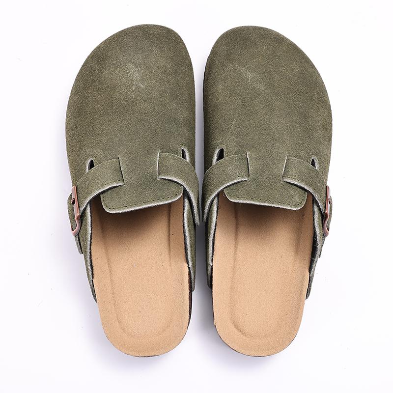 Fashion Kidmi Women Platform Suede Clogs Slippers New Men Clogs Slippers Outdoor Cushioned Beach Slippers Vacation Cork Clogs Slippers
