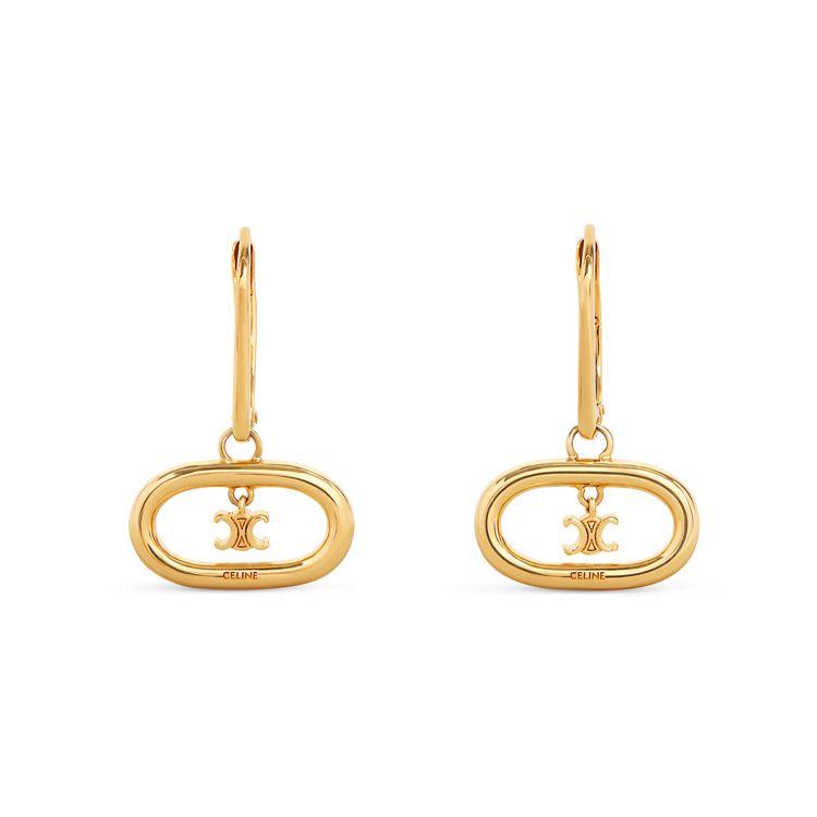 Celine Maillon Triomphe Gold Plated Brass Earrings Women earrings 46X556BRA-35OR