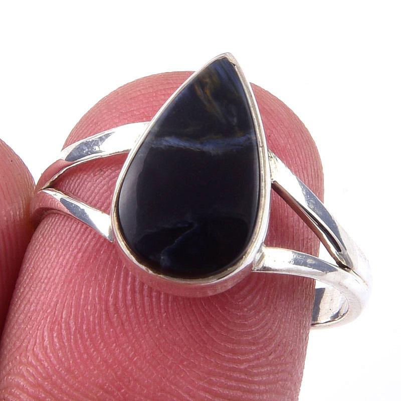 

Natural Pietersite Gemstone Handmade 925 Solid Sterling Silver Ring Size 8 r8H42