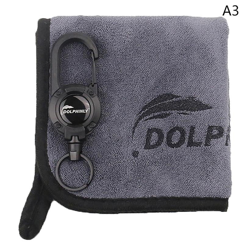 Portable Buckle Fishing Towel With Thickened Anti Slip And Hand Wiping Properties Absorbent Cotton Towel Outdoor Fishing Tool