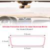 Car Rear View Mirror Protector Frame, Silicone Auto Rearview Mirror Protection Cover Compatible with Model 3/ Y, Interior Rear View Decoration Trim
