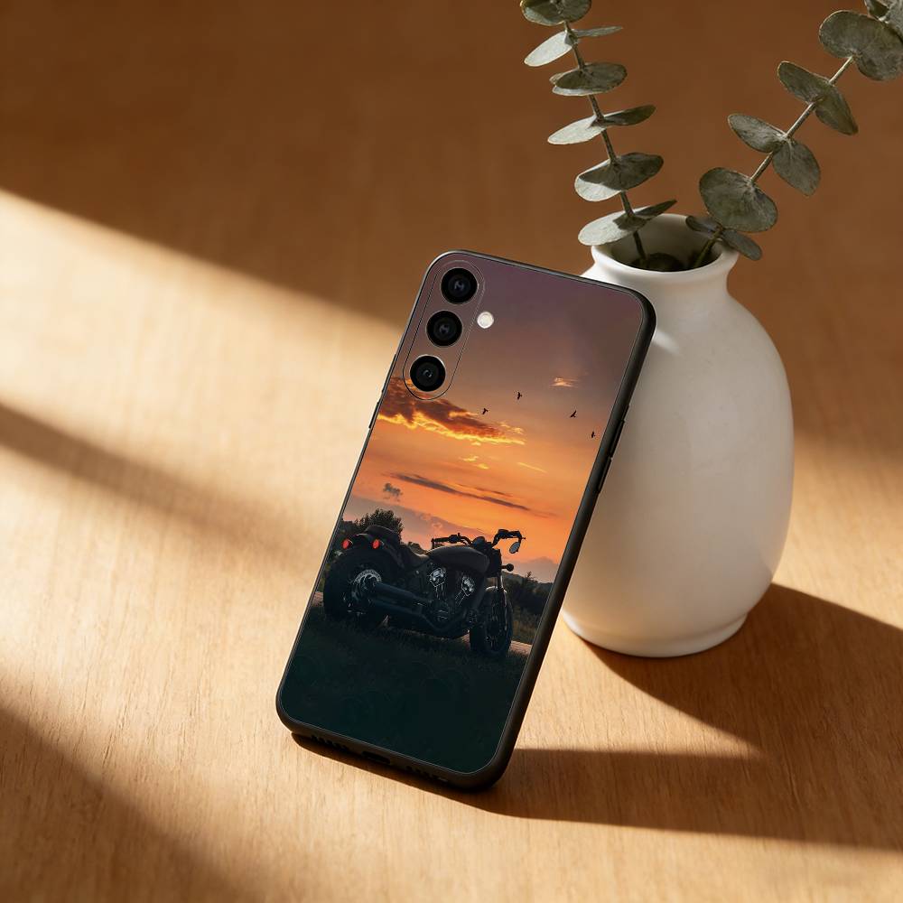 Motorrad Scout Handyhülle Für Samsung Galaxy A91,80,73,72 ,71,53,52,32 ,31,22,21s,20,Weiche Schwarze Hülle