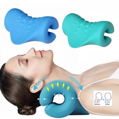 Oreiller en forme de C, masseur de traction cervicale, oreiller de réparation des épaules, relaxation du cou, outil de massage d'étirement, outils de correction de la colonne vertébrale