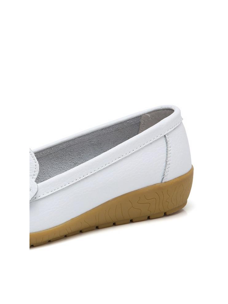 Summer Soft Wedge Leather Shoes for Middle-Aged and Elderly Women – Breathable Design
