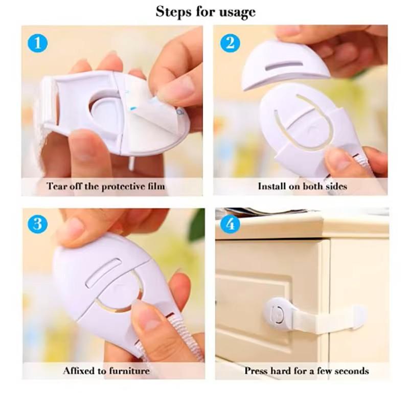 10/20Pcs Baby Safety Latch Drawer Webbing Safety Lock Multifunctional Protection Cloth Belt Lock Drawer Lock Cabinet Door Locks