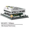 Non-Toxic 1226Pcs World Famous Architecture Villa Savoye Of Paris France Building Blocks Small Particle Assembly Toys Children Gifts Assembly