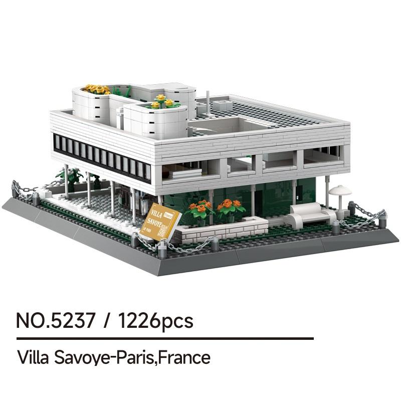 Non-Toxic 1226Pcs World Famous Architecture Villa Savoye Of Paris France Building Blocks Small Particle Assembly Toys Children Gifts Assembly