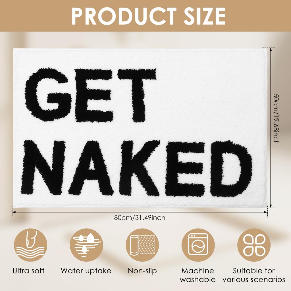 Koupelnová předložka Polyester Absorpční podlahová rohož 50x80 CM Vtipný koupelnový koberec Pohodlná protiskluzová rohož ke sprchovým dveřím pro domácí dekoraci