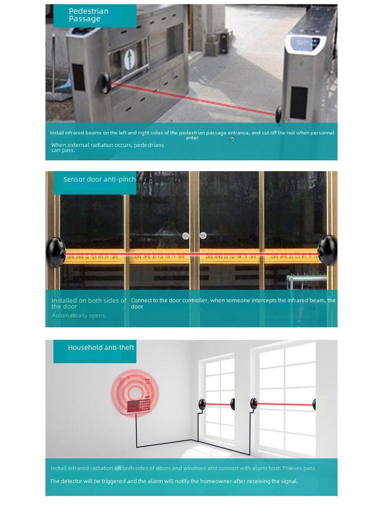 Single-Beam Infrared Anti-Theft Alarm Sensor