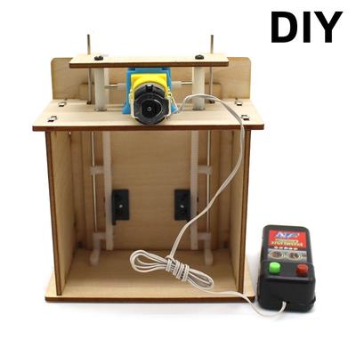 DIY Wooden Lifting Door Homemade House Garage Model Electric Door Children's Technology Invention Puzzle Toy