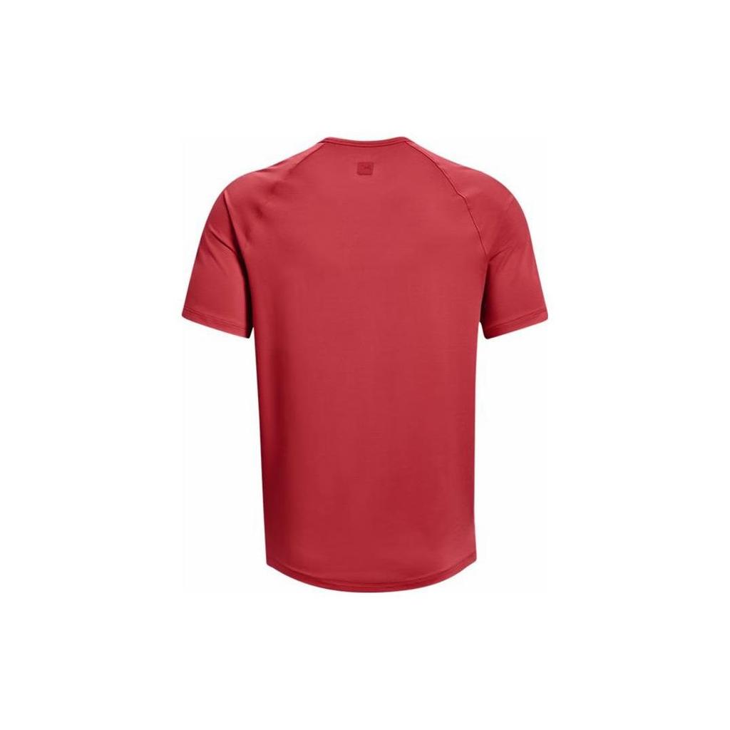 Under Armour Solid Color Crew Neck Sports Tee Men Tops Red 1378988-638