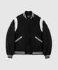 Lettercomo New Word Stadium Wool Varsity Jacket Black