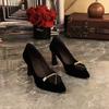 Pointed soft sole shallow mouth single shoes women's spring and summer new outer wear fashion commuter temperament high heels