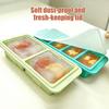 Silicone Freezer Tray with Lid Food-Grade Ice Cube Mold Easy-Release Leak-Proof Stackable Dishwasher Safe Multi-Purpose Storage Container for Kitchen
