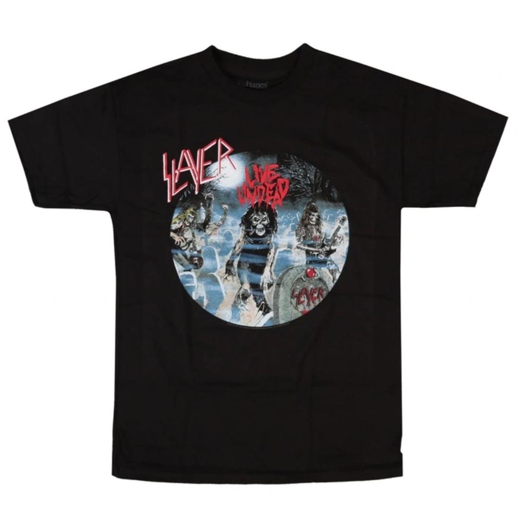 Slayer Sos Crucifixion Pattern Printed Unisex TShirt Casual Street Style Cotton TShirt Suitable For Metal Enthusiasts