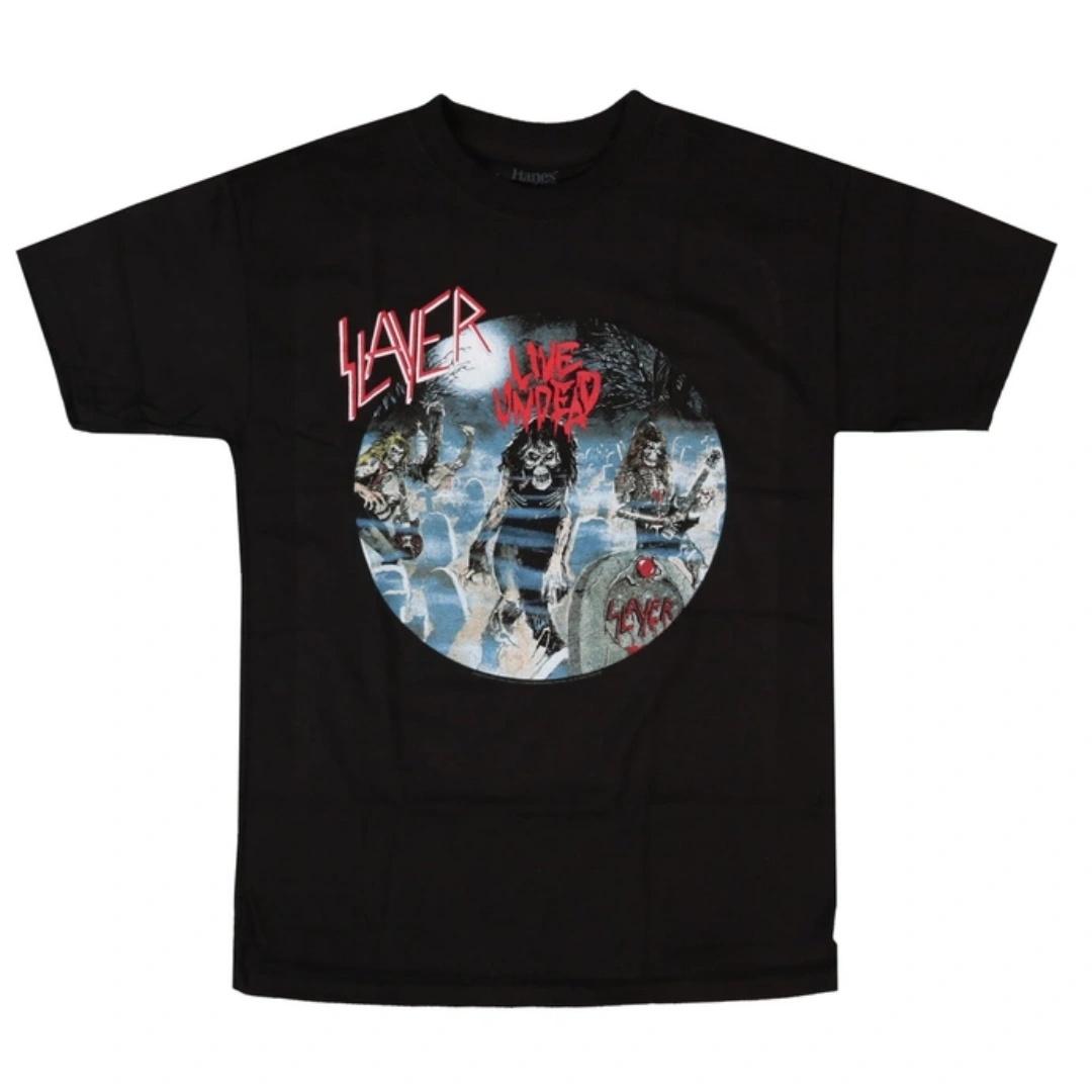 Slayer Silver Eagle Pattern Printed Unisex TShirt Casual Street Style Cotton TShirt Suitable For Metal Enthusiasts S