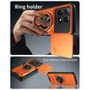 For Xiaomi 15T Magnetic Case Ring Holder Foldable Kickstand TPU PC Phone Cover with Camera Lens Slider