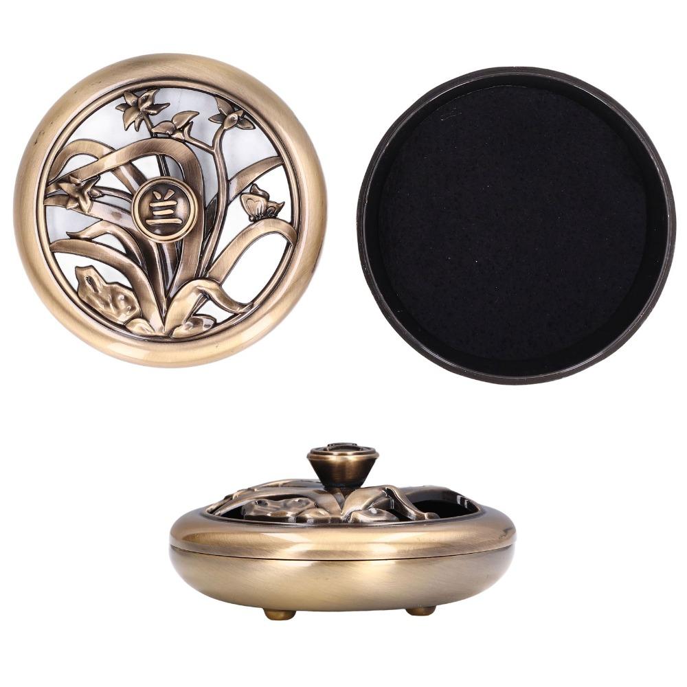 Bronze Retro Coil Incense Censer Desktop vintage handicraft ornament display
