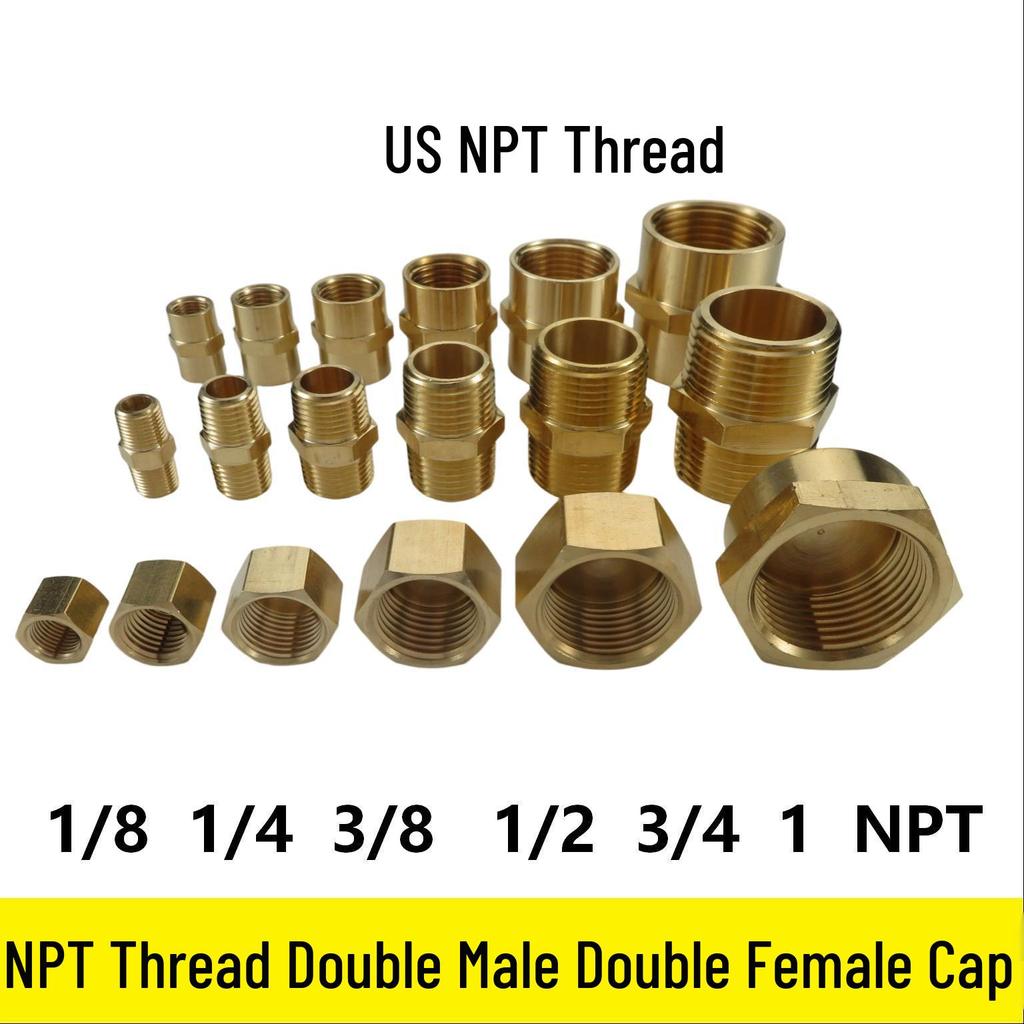 1/2" NPT Brass Male Pipe Adapter, Hex 1" NPT Male Threaded Fitting