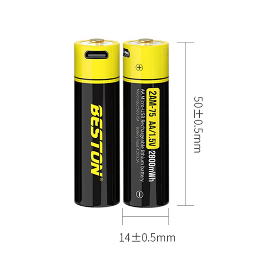 Multifunction AA Lithium Battery 2800mWh Toy KTV Battery 1.5V Constant Voltage Fast Charge USB Rechargeable Battery