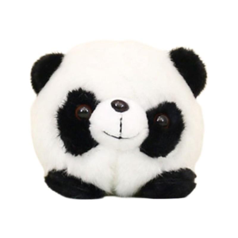 Cute Panda Plush Keychain Charming Couple Bag Ornament Short Plush Toy Gift