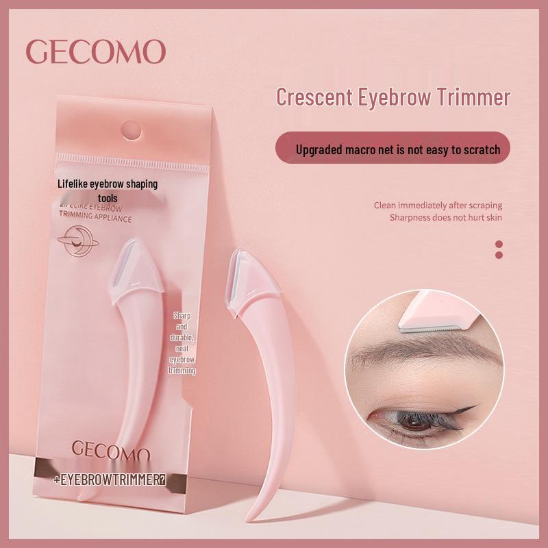 GECOMO Eyebrow Shaping Kit: Comb Razor & Dual-Use Scissors for Beginners