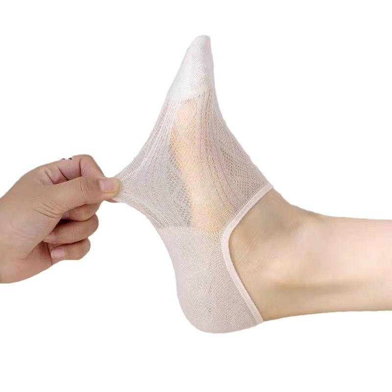 Women's Spring and Summer Thin Sweat Absorbing Breathable Mesh Boneless Invisible Socks