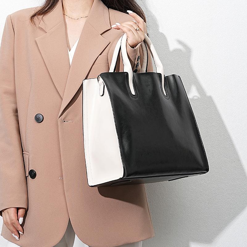 Borse a TOTE Grandi in Vera Pelle da Donna Designer di Tendenza Borsa Shopper da Lavoro Commuter da Spalla per Donna
