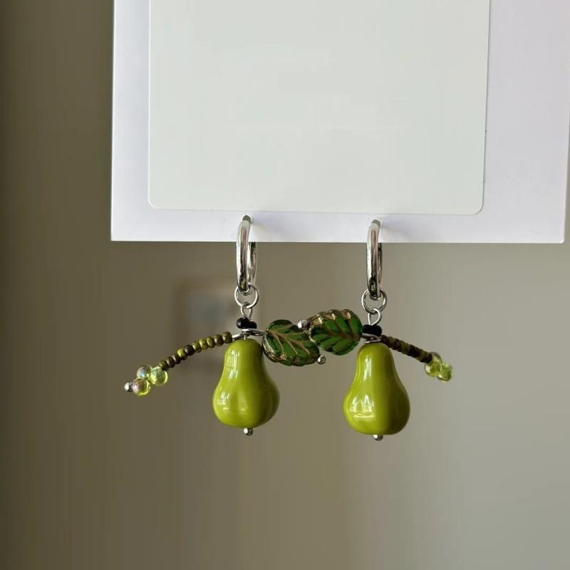 Hawaiian Style Colorful Plant Flower Czech Bead Pendant Acrylic Summer Collarbone Chain Women's Party Gift