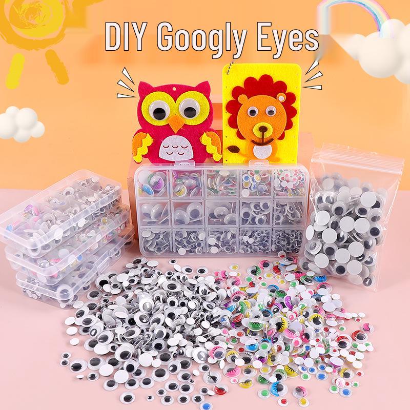 DIY Kindergarten Animal Eye Stickers – Plastic Fake Eyeballs for Craft Activities