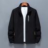 Autumn and Winter Fleece Fleece Jacket for Men with Fleece Cardigan Casual Outdoor Loose Stand Collar Thermal Jacket