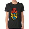 Mein Papa ist mein Schutzengel Damen T-Shirt, Reine Baumwolle Premium-Druck, Langlebig, Lässige Mode, Herz Flügel Schmetterlinge Grafik-Tee, Bequem An