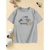 Summer Spring Kids I Hate Morning Cat Printed T Shirts Kids Children's T-shirt Boys Girls Casual Top Tee