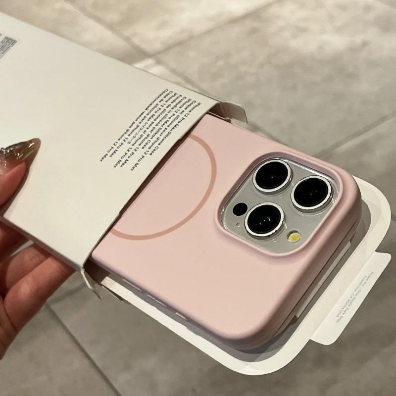 Luxus Flüssigsilikon Hülle Für iPhone 17 Pro 16 15 14 13 12 Pro Max 11 für Magsafe Magnetische Kabellose Ladung Stoßfest Capa