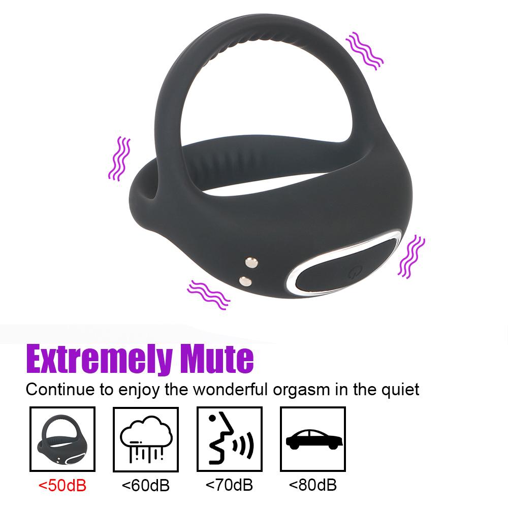 Scrotum Stimulator Sex Toys For Man 9 Modes Delay Ejaculation Adult Product Vibrating Cock Ring Penis Massage APP Control Silicone