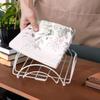 1 Stück Moderner Serviettenhalter für Tisch mit beschwertem Arm, Quadratischer Metall Flacher Serviettenhalter Bauernhaus Serviettenbox Outdoor Tischgeschirr