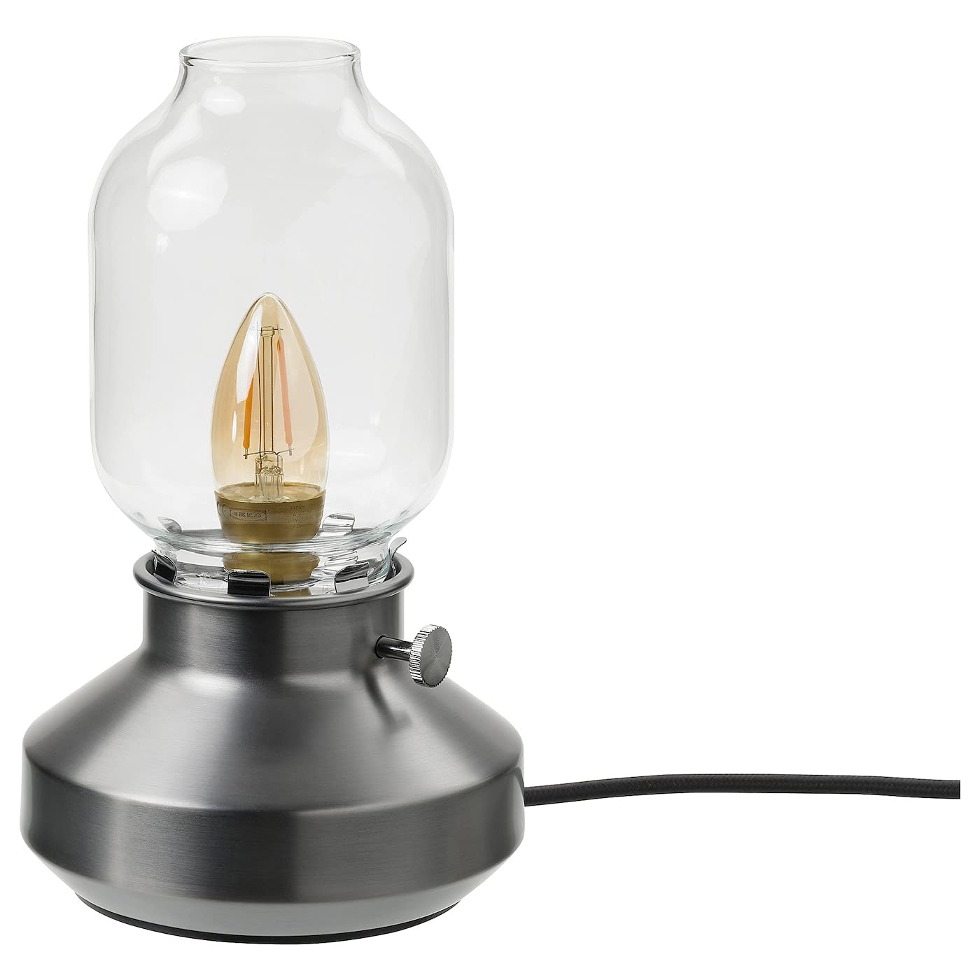 

TARNABY table lamp, stainless steel finish, 25 cm, 405.150.64