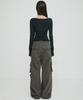 Peulleeoeob Wide Cargo Pants (Fl-262_Grayish Khaki)