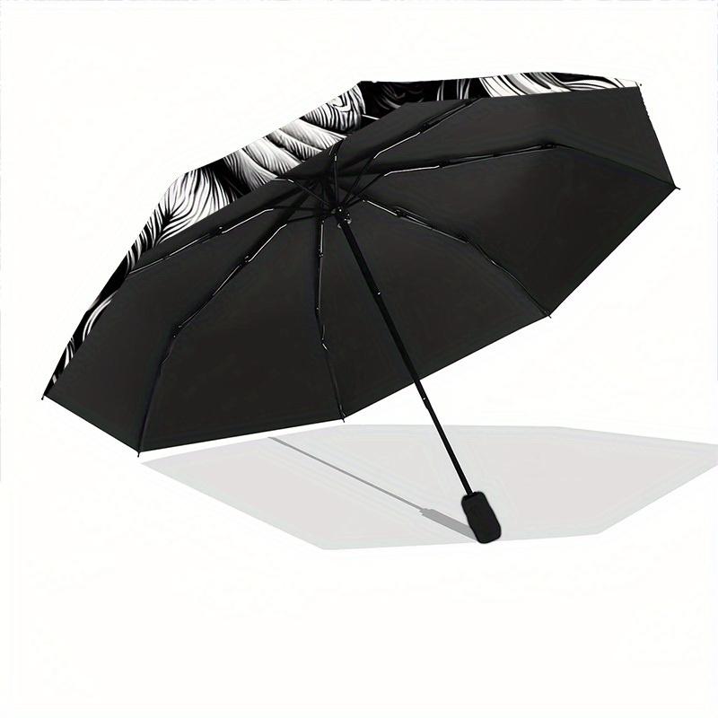 1pc Lion Head Ornament Automatic Umbrella - 8-Rib Foldable Design, Outdoor Adventures, and Family Celebrations Yy250829104