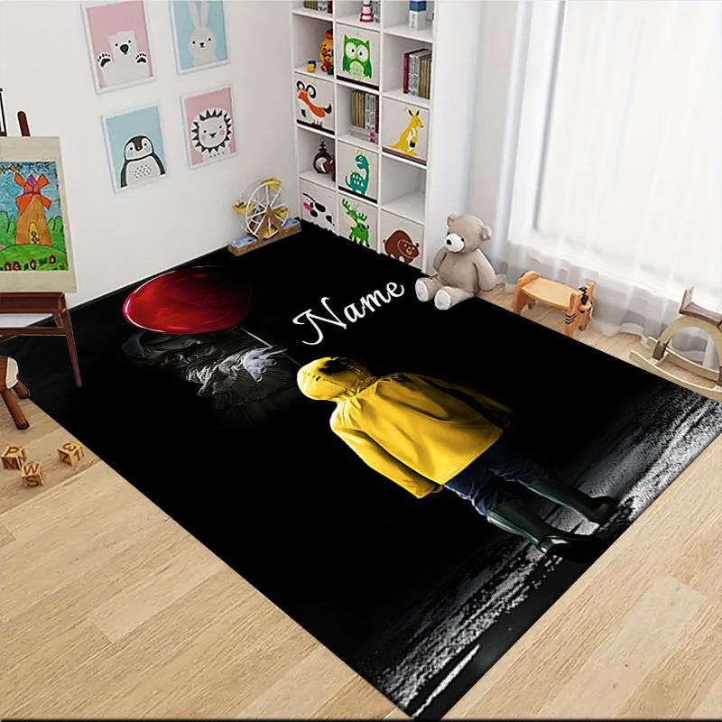 Custom Name Knife Dark Carpet Rug Customizable Soft Washable Anti-Slip Home Living Room Sofa Mats Personalized Rug. 0909105