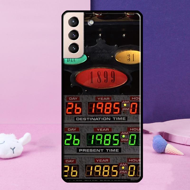Back To The Future Time Machine Phone Case For Samsung Galaxy S24 Ultra S25 Ultra S9 S10 S20 S21 S22 Plus S23 S24 FE Cover