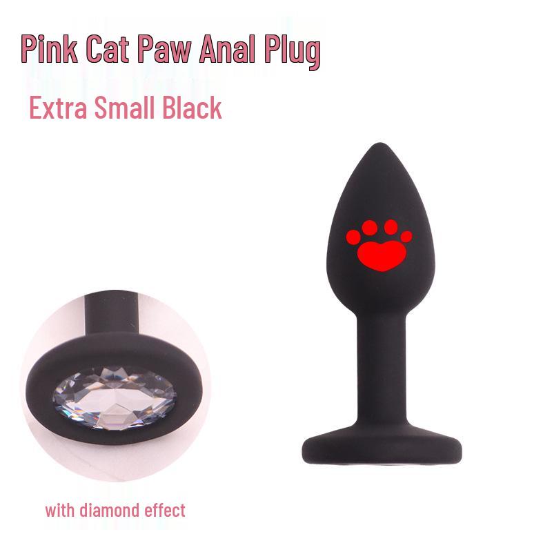 Silicone Cat Paw Anal Plug for Beginners - SM Training Anal Beads for Female Anus Dilation and Masturbation